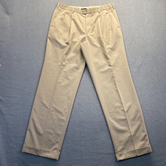 Dockers, Dress Pants Mens Size 36X32,Pleated,Relaxed Fit,Beige,Preppy - Picture 1 of 11